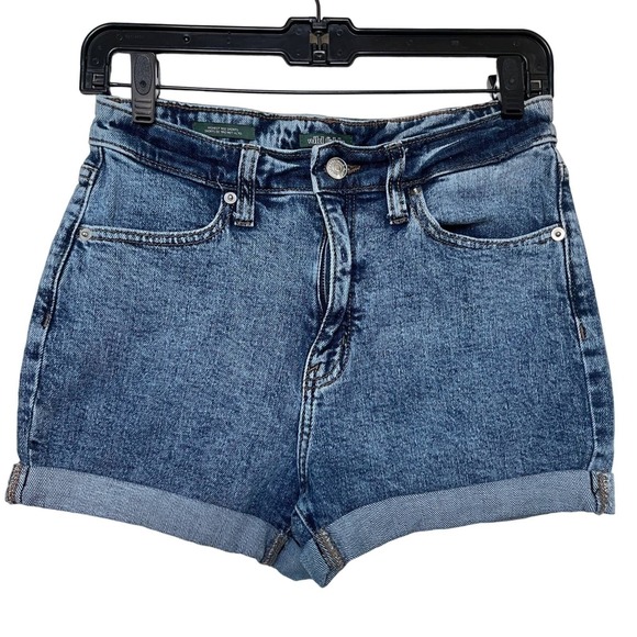 wild fable Pants - Wild Fable Highest Rise Denim Shorts Size 2 26R Medium Acid Wash Cuffed Blue